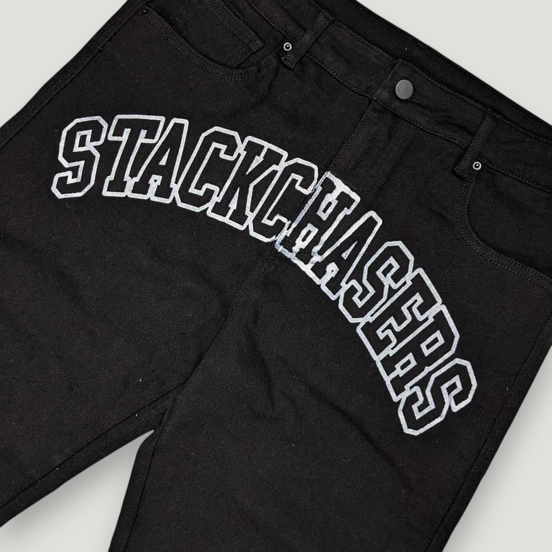 STACK CHASERS PATCHWORK BANDANA RIPPED JEANS